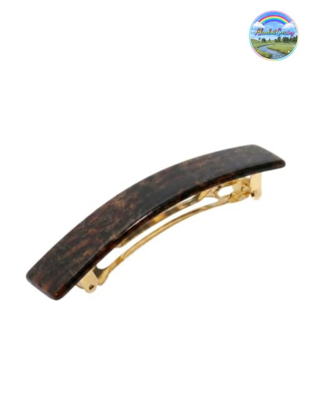 French Hair Barrette for Thin Hair 3.5 Inch Acetate Metal Clasp Classic